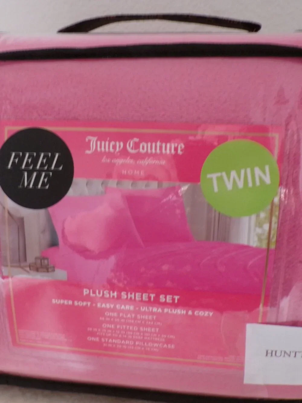 Juicy Couture Plush Sheet Set Pink Soft & Cozy Twin 3 Pieces NEW